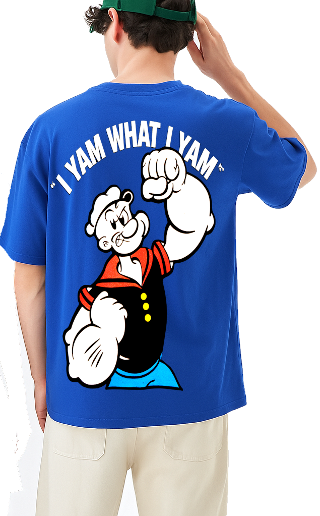 Unbothered | Royal Blue Oversize T-shirt