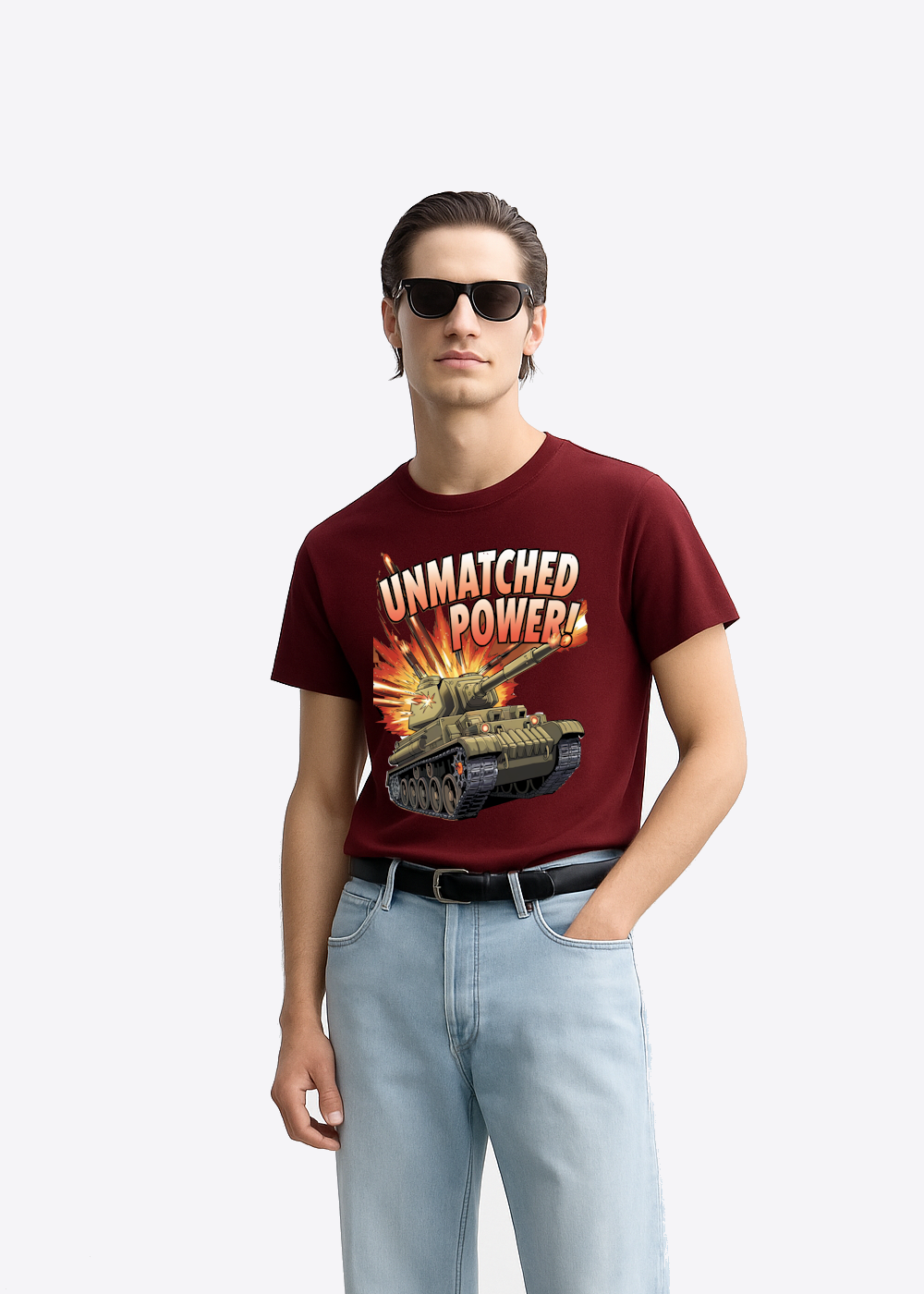 Unmatched Power | Maroon T-shirt