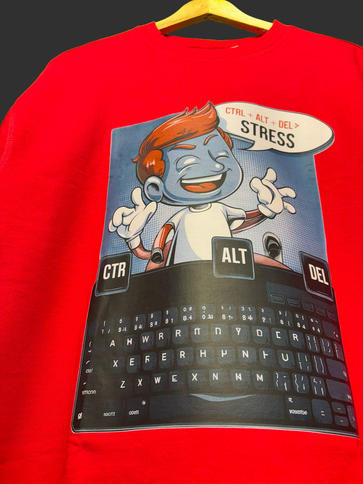 Zero-Stress Zone Oversize T-shirt | Red