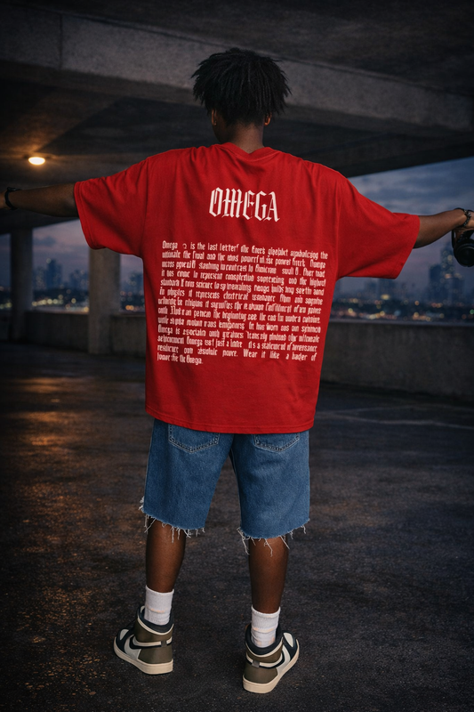 Omega Ω : Red Oversize T-shirt