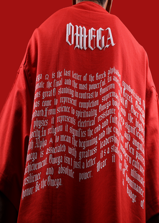 Omega Ω : Red Oversize T-shirt
