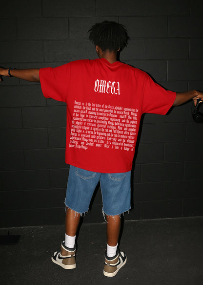 Omega Ω : Red Oversize T-shirt