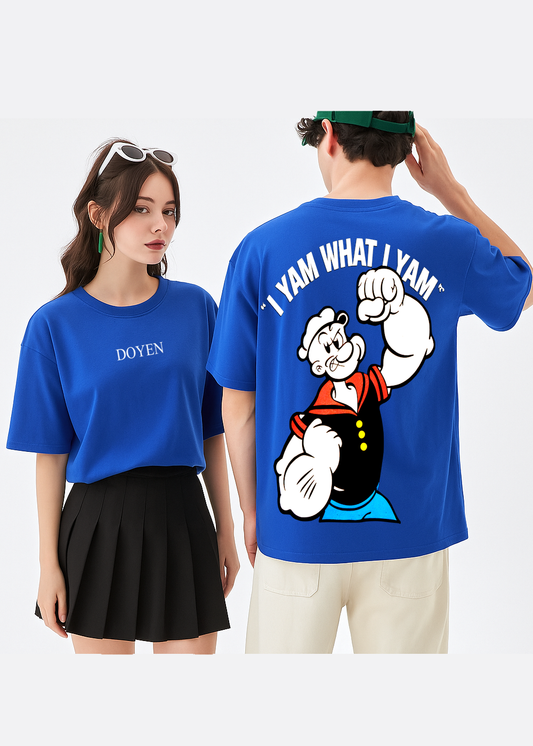 Unbothered | Royal Blue Oversize T-shirt